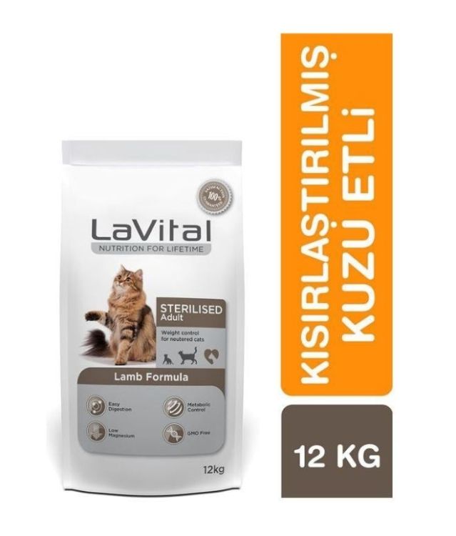 Lavital Sterilised Kuzu Etli Kısır Kedi Maması 12 Kg