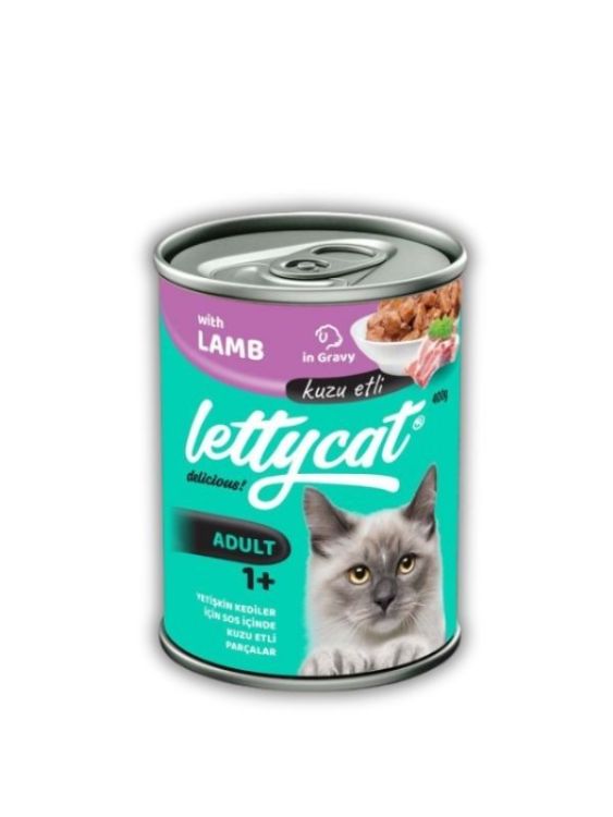 Lettycat Kuzu Etli Yetişkin Kedi Konservesi 400gr