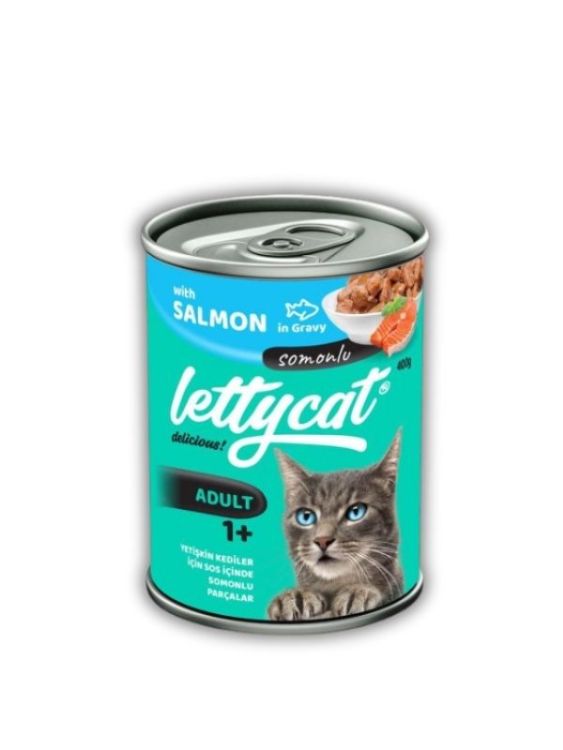 Lettycat Somonlu Yetişkin Kedi Konservesi 400gr