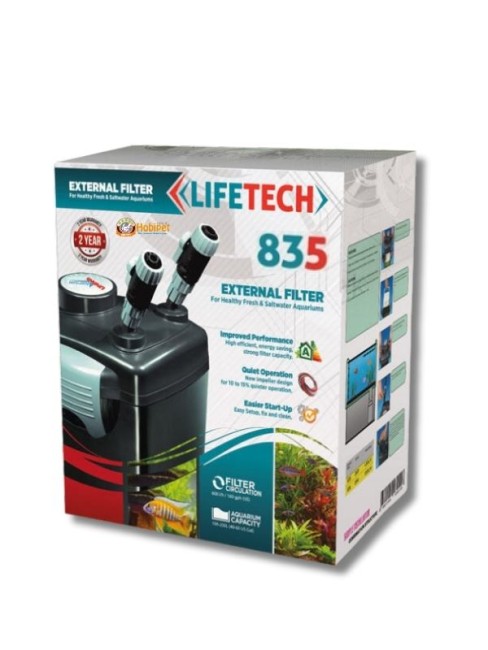 Lifetech - Lifetech 835 Akvaryum Dış Filtresi 1000 L/H – Filtre Malzemeli