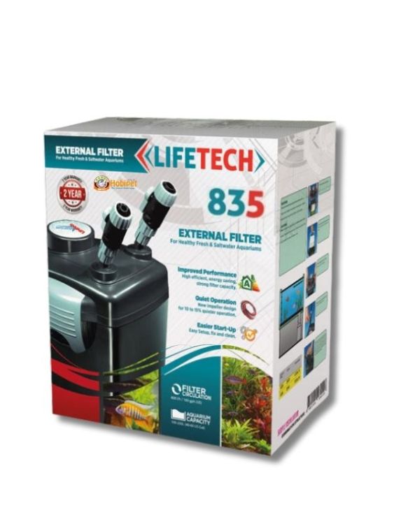 Lifetech 835 Akvaryum Dış Filtresi 1000 L/H – Filtre Malzemeli