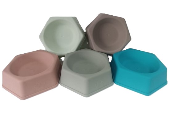 Madpet - Madpet Altıgen Plastik Mama Kabı (006) 16 Cm X 6 Adet