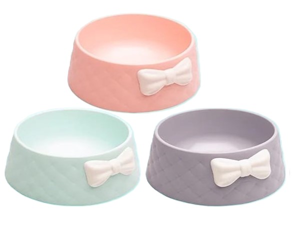 Madpet - Madpet Papyonlu Plastik Mama Kabı (005) 15 Cm X 6 Adet