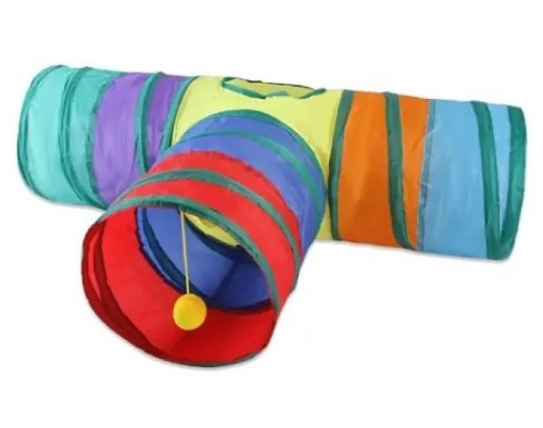 Madpet - Madpet Üçlü T Model Kedi Oyun Tüneli 85 Cm (181)