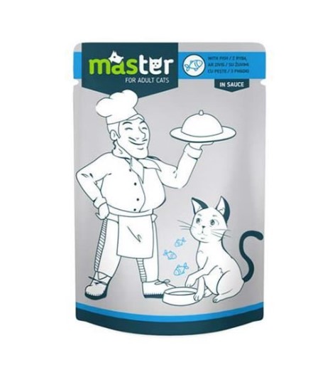 Master Balıklı Yetişkin Kedi Pouch Mama 80 Gr X 24 Adet