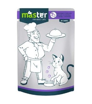 Master - Master Tavşan Etli Yetişkin Kedi Pouch Mama 80 Gr X 24 Adet