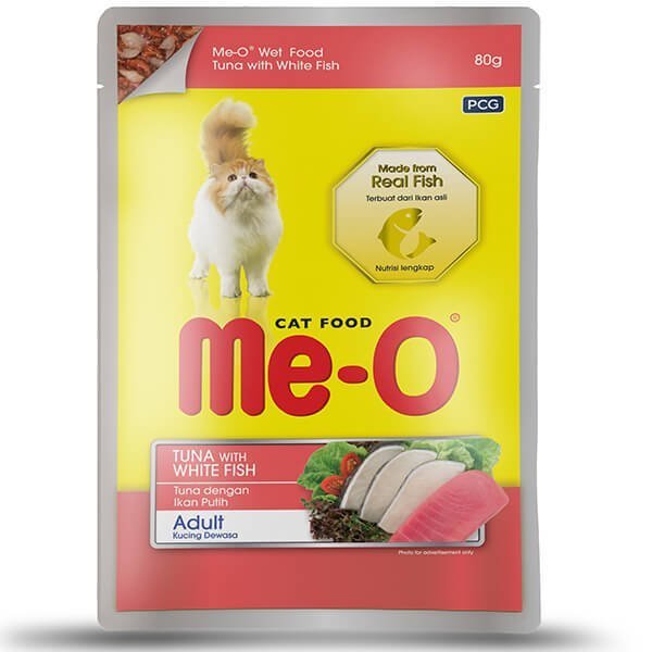 Me-O - Meo Ton ve Alabalıklı Kedi Pouch Mama 80 gr x 12 Adet