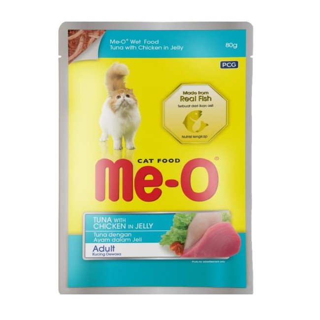 Me-O - Meo Ton Balıklı ve Tavuklu Kedi Pouch Mama 80 gr x 12 Adet