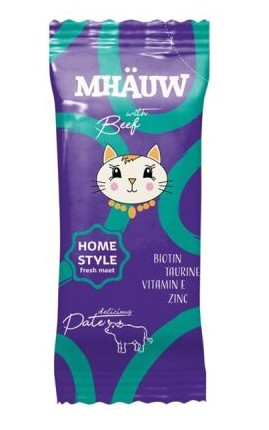 Mhauw - Mhauw Pate Biftekli Yetişkin Kedi Pouch 80 Gr X 33 Adet