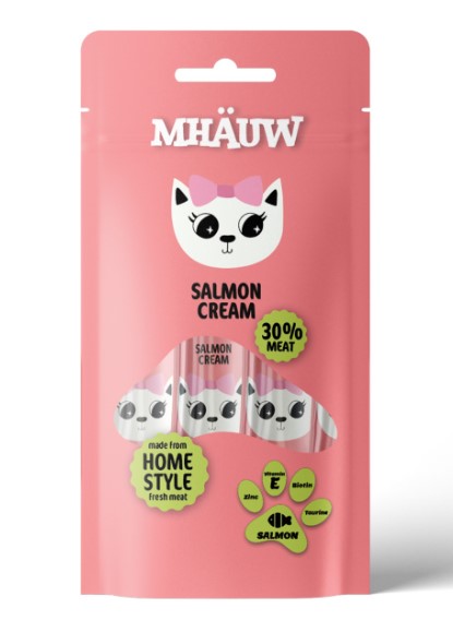Mhauw - Mhauw Somonlu Krema Kedi Ödülü 15 Gr 4 Lü X 20 Adet
