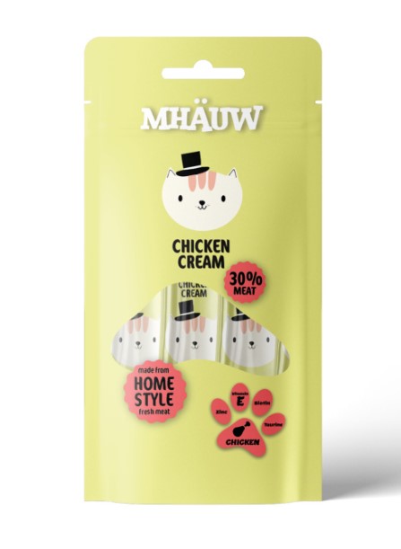 Mhauw - Mhauw Tavuklu Krema Kedi Ödülü 15 Gr 4 Lü X 20 Adet