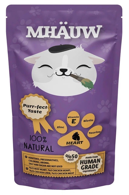 Mhauw - Mhauw Yürekli Etli Kedi Çorbası 80 Gr X 30 Adet