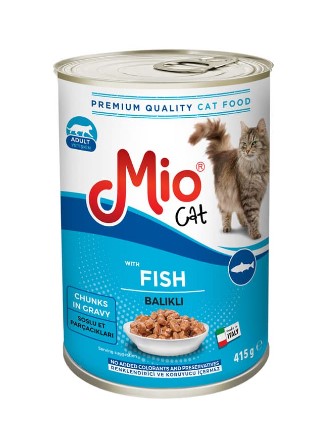 Mio Balıklı Yetişkin Kedi Konserve 415 Gr X 24 Adet