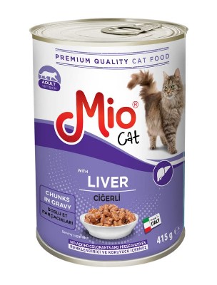 Mio Ciğerli Yetişkin Kedi Konserve 415 Gr X 24 Adet