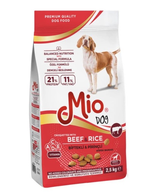 Mio - Mio Dana Etli Pirinçli Yetişkin Köpek Maması 2.5 Kg