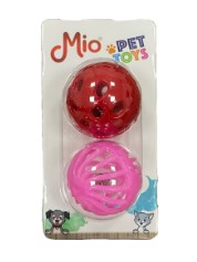 Mio - Mio Klasik Asetatlı Zilli Top 3,8 Cm İkili X 5 Adet