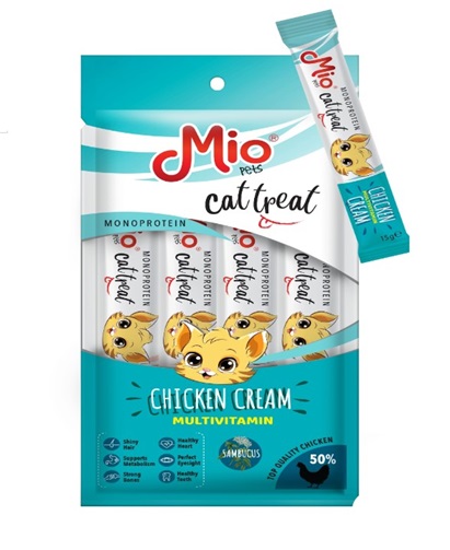 Mio - Mio Multivitamin Tavuklu Krema Kedi Ödülü 15 Gr 4 Lü X 15 Adet