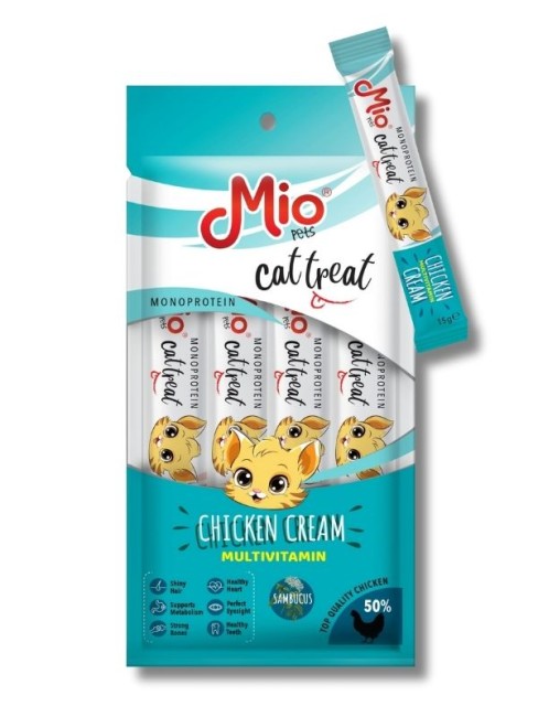 Mio Multivitamin Tavuklu Krema Kedi Ödülü 15 Gr 4 Lü X 15 Adet - Thumbnail