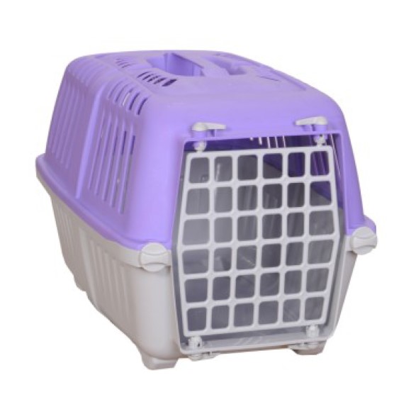 Mio - Mio Küçük Boy Plastik Kedi Taşıma Çantası Renkli-Gri X 10 Adet