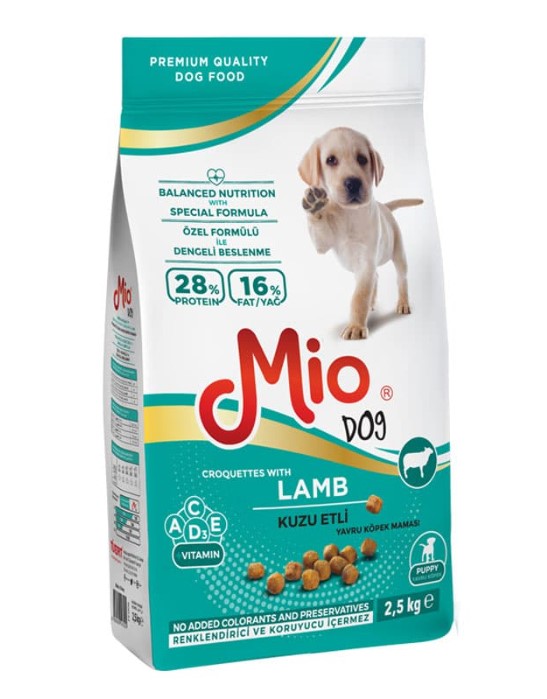 Mio Puppy Kuzu Etli Pirinçli Yavru Köpek Maması 2.5 Kg