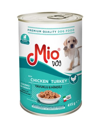 Mio - Mio Puppy Tavuk Ve Hindili Yavru Köpek Konserve 415 Gr X 24 Adet