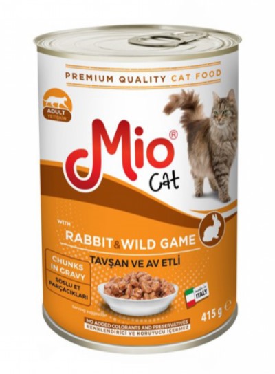 Mio Tavşan Ve Av Etli Kedi Konserve 415 Gr X 24 Adet