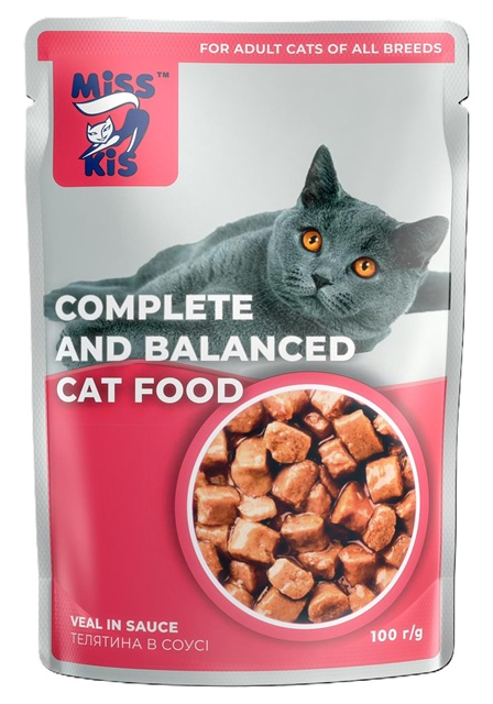 Miss Kis - Miss Kis Sığır Etli Yetişkin Kedi Pouch 100 Gr X 24 Adet