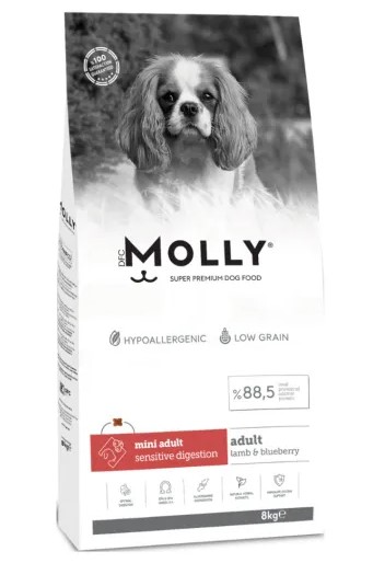Molly - Molly Mini Adult Kuzu Etli Yaban Mersinli Yetişkin Köpek Maması 8 Kg
