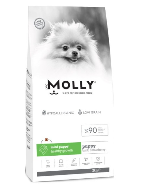 Molly - Molly Mini Puppy Kuzu Etli Yaban Mersinli Yavru Köpek Maması 2 Kg