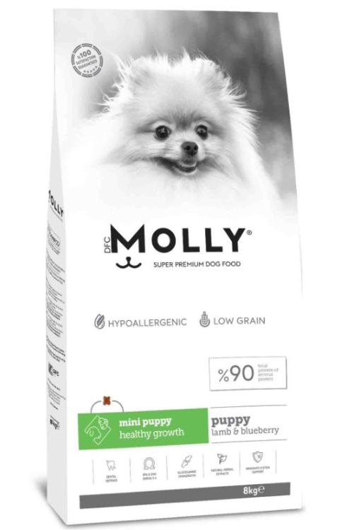 Molly Mini Puppy Kuzu Etli Yaban Mersinli Yavru Köpek Maması 8 Kg