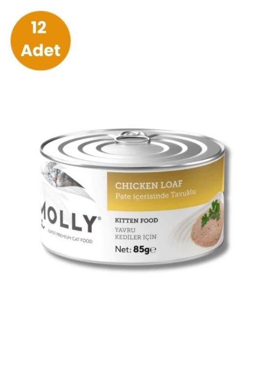 Molly Tavuklu Ezme Yavru Kedi Konservesi 85 gr x 12 Adet