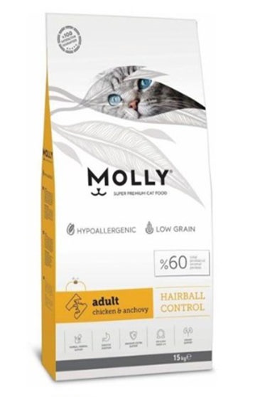 Molly - Molly Tavuklu Ve Hamsili Yetişkin Kedi Maması 15 Kg