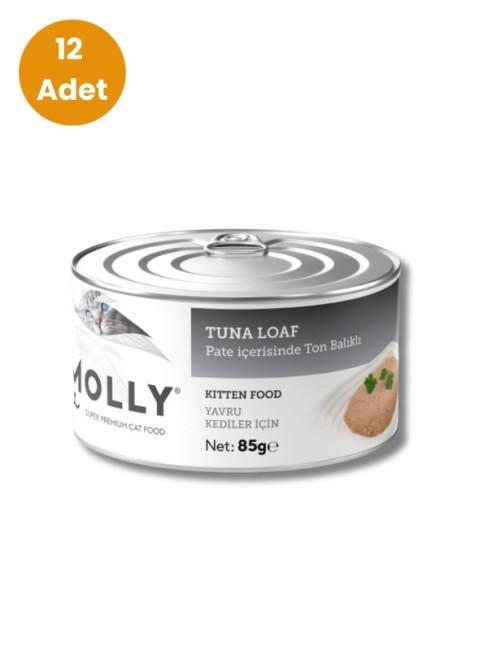 Molly - Molly Ton Balıklı Ezme Yavru Kedi Konservesi 85 gr x 12 Adet