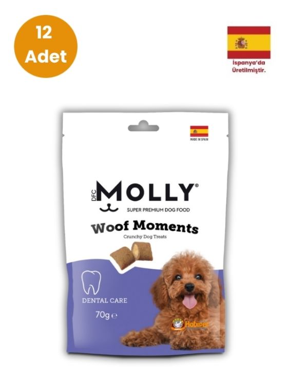 Molly Woof Moments Ağız ve Diş Sağlığı İçin Köpek Ödülü 70 gr x 12 Adet