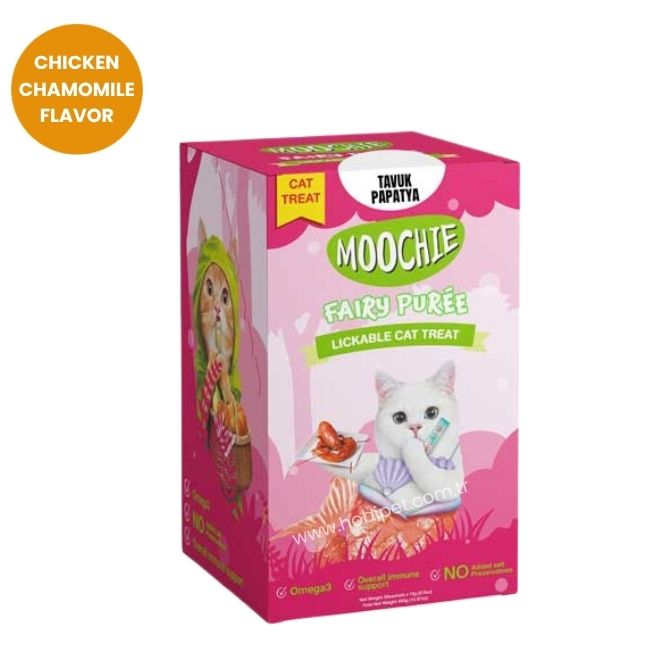 Moochie Tavuk ve Papatya Aromalı Krema Kedi Ödülü 30 x 15gr