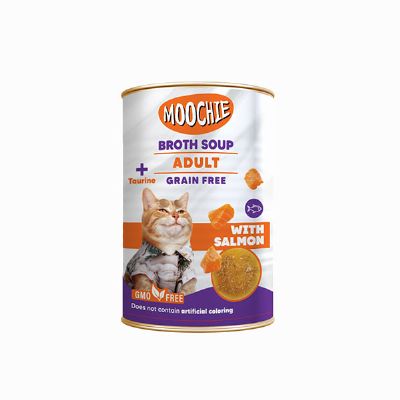 Moochie - Moochie Somonlu Et Suyu Kedi Çorbası 135 Ml X 6 Adet