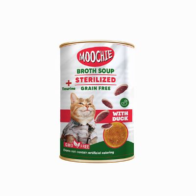 Moochie Sterilised Ördekli Et Suyu Kısır Kedi Çorbası 135 Ml X 6 Adet