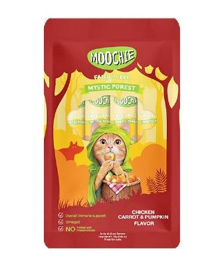 Moochie - Moochie Tavuk Havuç ve Bal Kabaklı Krema Kedi Ödülü 15 gr x 5 Adet
