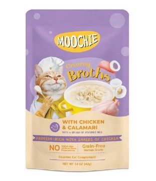 Moochie - Moochie Tavuk Ve Kalamar Çorba Kedi Ödülü 40 Gr X 16 Adet