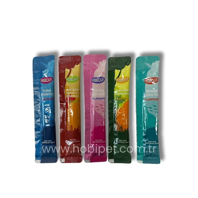 Moochie Mix Flavor Karışık Çeşitli Krema Kedi Ödülü 30 x 15gr - Thumbnail