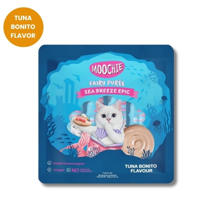 Moochie Çizgili Ton Balığı Aromalı Krema Kedi Ödülü 25 x 15gr - Thumbnail