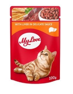 My Love Ciğerli Yetişkin Kedi Pouch Mama 100 Gr X 24 Adet