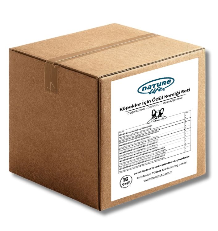 Naturelife Köpekler İçin Ödül Kemiği Seti - 15 Çeşit Esnafa Özel Paket