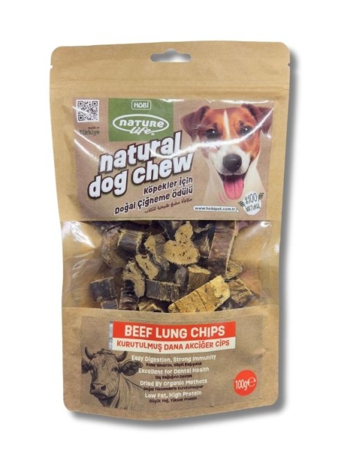 NatureLife - Naturelife Kurutulmuş Dana Akciğer Cips Köpek Ödülü 100 gr