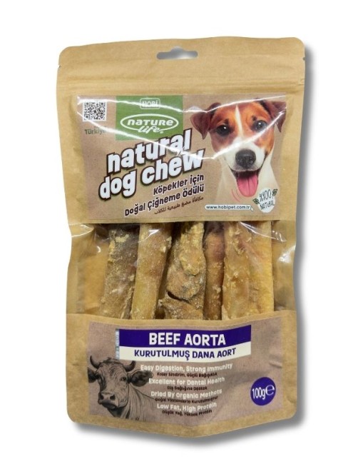 NatureLife - Naturelife Kurutulmuş Dana Aort Köpek Çiğneme Ödülü 100 gr