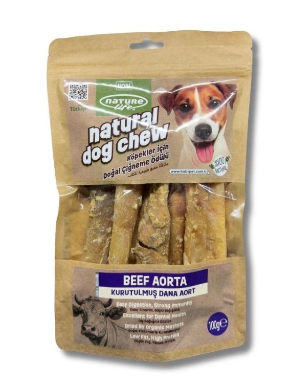 Naturelife Kurutulmuş Dana Aort Köpek Çiğneme Ödülü 100 gr