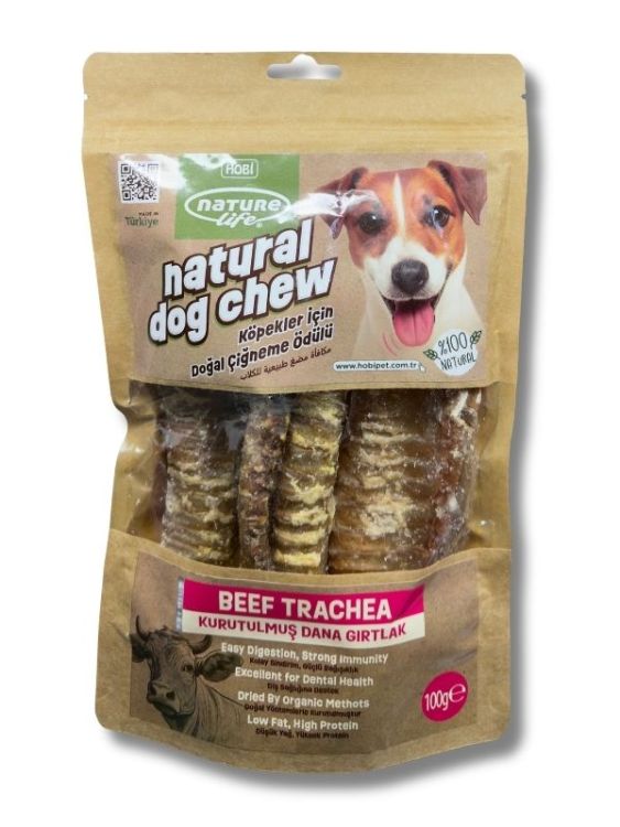 Naturelife Kurutulmuş Dana Gırtlak Köpek Çiğneme Ödülü 100 gr