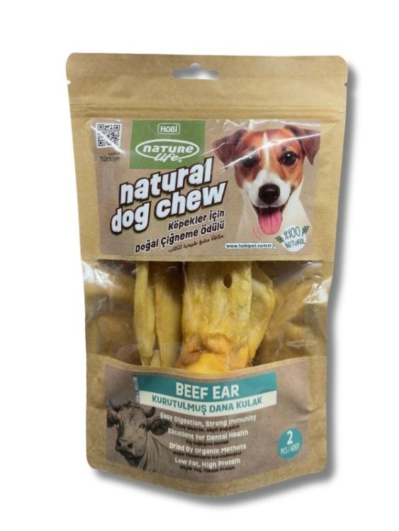 Naturelife Kurutulmuş Dana Kulak Köpek Çiğneme Ödülü 2’li
