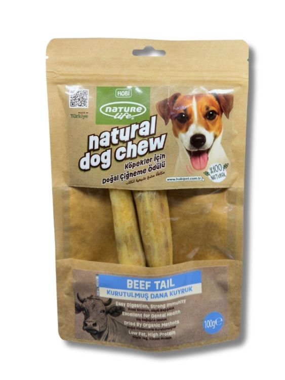 Naturelife Kurutulmuş Dana Kuyruk Köpek Çiğneme Ödülü 100 gr