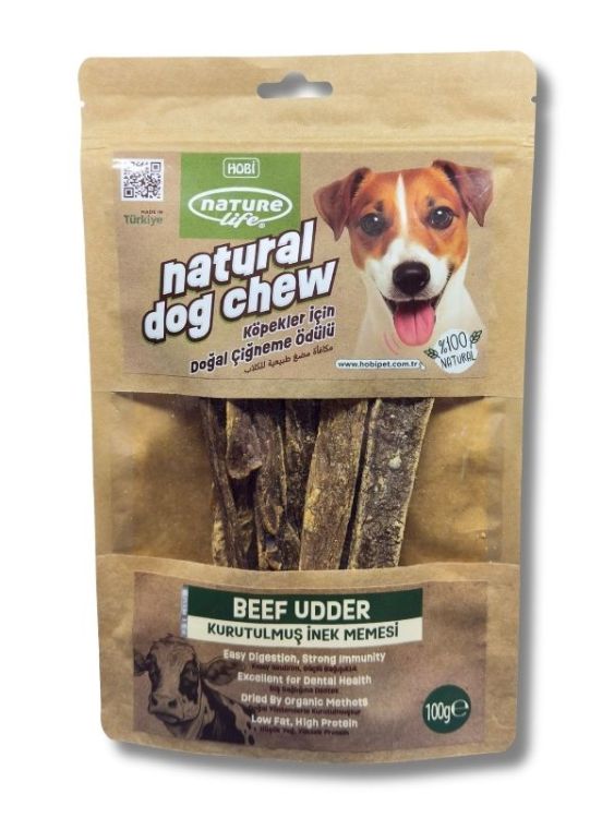 Naturelife Kurutulmuş İnek Memesi Köpek Çiğneme Ödülü 100 gr